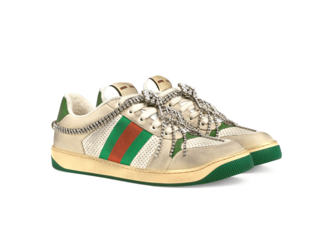 Make a Statement with Gucci Screener Distressed Sneakers for Men