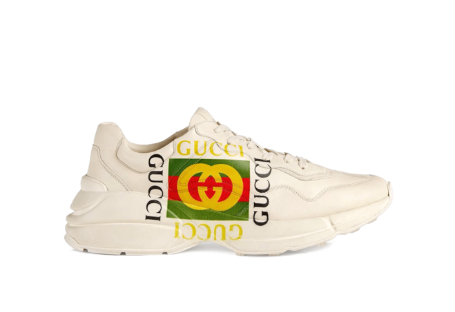 Buy stylish Gucci Ivory Rhyton Logo Leather Sneakers for men - original items