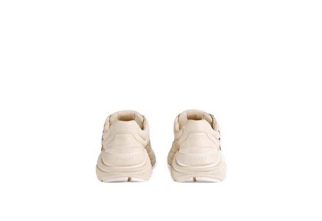 Gucci Ivory Rhyton Logo Leather Sneaker