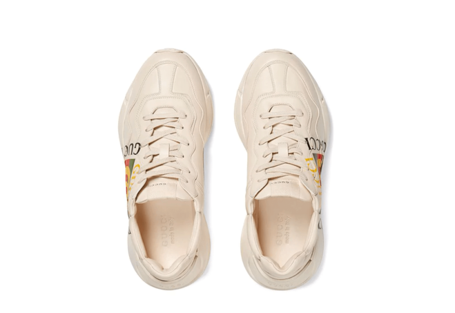 Now on sale - Gucci Ivory Rhyton Logo Leather Sneakers for men - original items