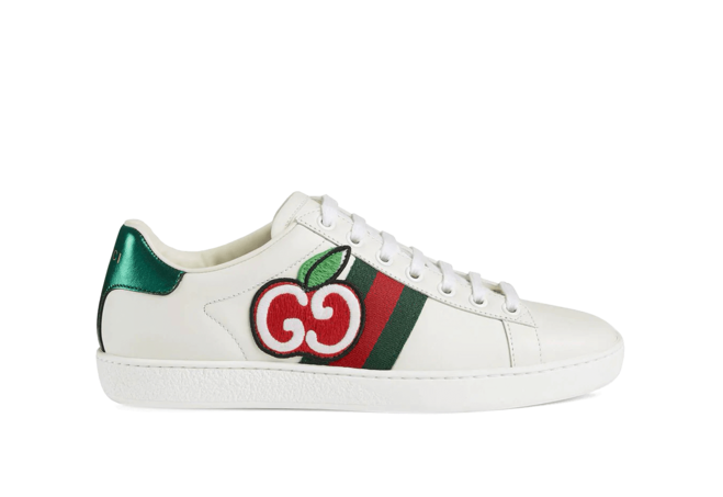 Get the hottest look with the Gucci Ace GG Apple Sneakers, now on sale for women.