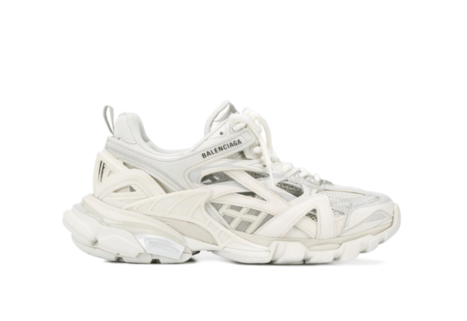 Men's New Balenciaga Track.2 Open Sneakers White On Sale