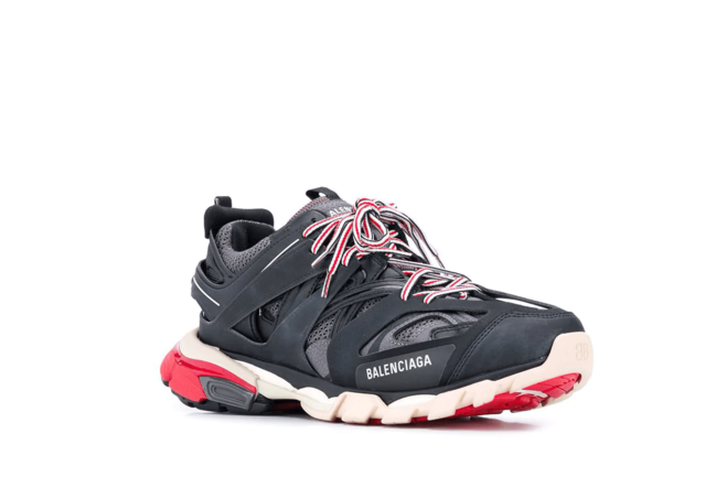 Outlet Men's Balenciaga Track Sneakers Black Red White