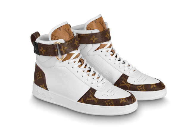 Louis Vuitton Boombox Sneaker Boot White Patent Monogram Canvas