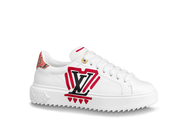 Louis Vuitton Crafty Time Out Sneaker Red Printed Calf Leather