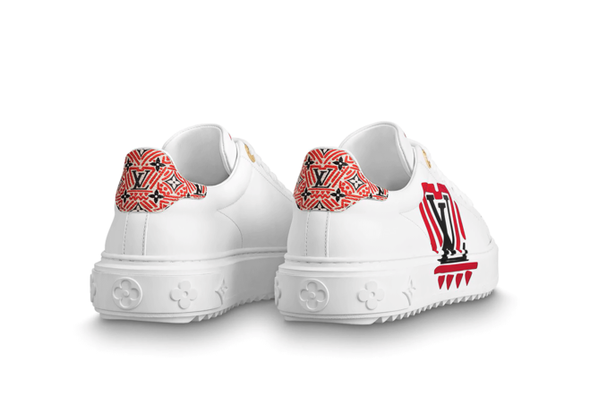 Get Louis Vuitton Crafty Time Out Women Sneaker Red Printed Calf Leather On SALE