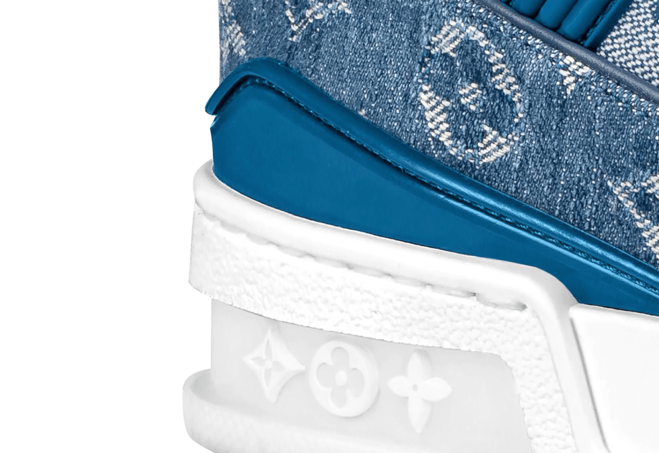 Louis Vuitton Trainer Sneaker Blue Monogram Denim