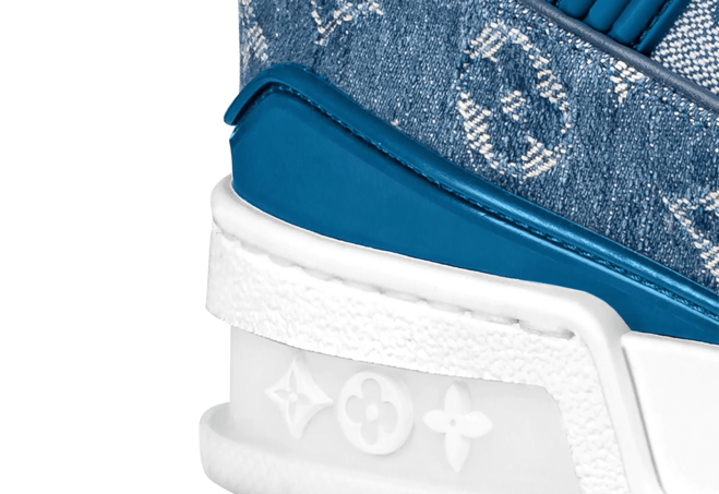 Pick up the trendiest Louis Vuitton Trainer Sneaker Blue Monogram Denim for Men - Outlet Sale!