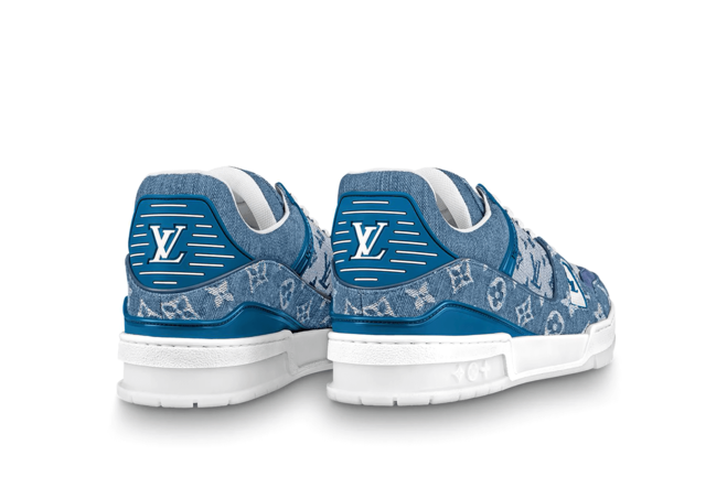 Louis Vuitton Trainer Sneaker Blue Monogram Denim