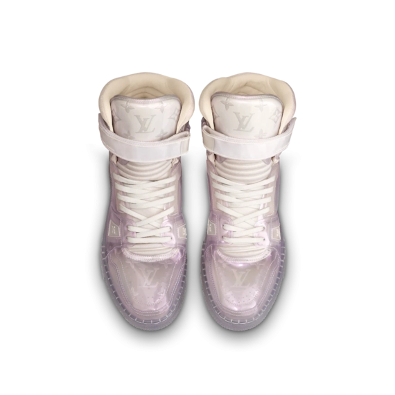 Alt- Get the Authentic Louis Vuitton Trainer Sneaker Boot with White Transparent Material for Men