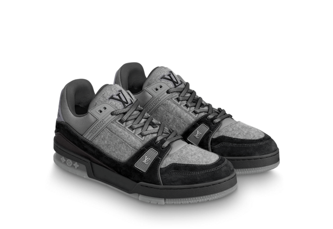 Find an Outstanding Sale on Louis Vuitton Trainer Sneaker Flannel Textile Gray for Men