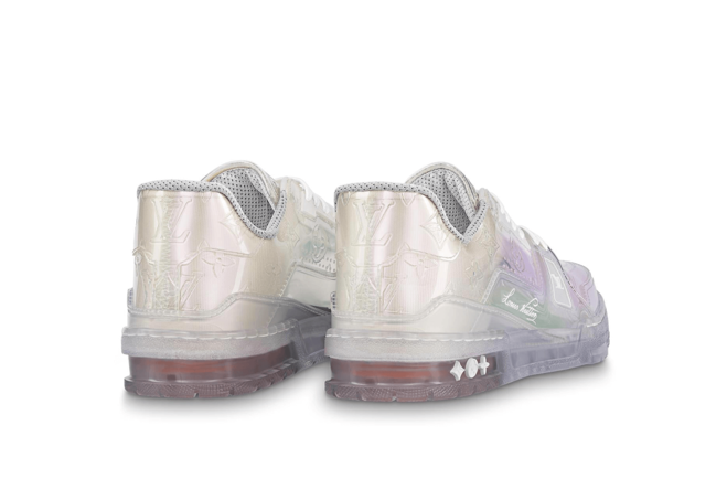 New Men's Louis Vuitton Trainer Sneaker in Transparent Material, White