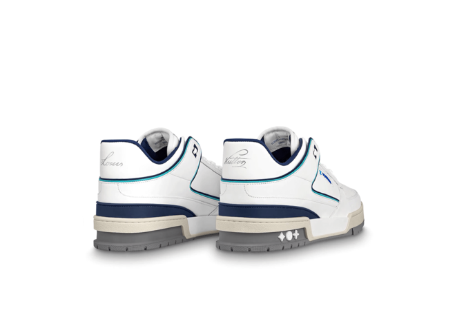 Get a Louis Vuitton Trainer Sneaker White Blue for Men Now! Outlet Sale - Original