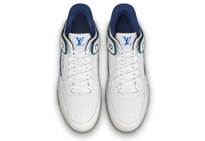 Get the Original Louis Vuitton Trainer Sneaker White Blue for Men at Outlet Sale Prices