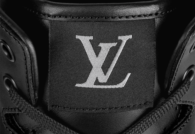 Outlet Sale Prices - Men's Louis Vuitton Rivoli Sneaker Boot Monogram Embossed Grained Calf Leather - Buy Now.