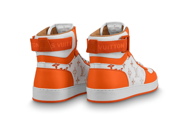 Orange & New - Men's Louis Vuitton Rivoli Sneaker Boot Monogram Grained Calf Leather