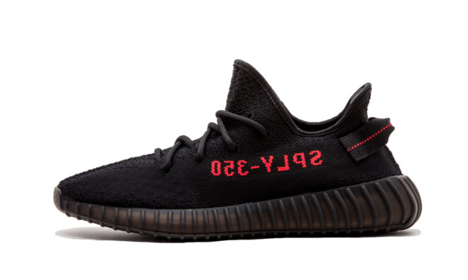 Stylish Yeezy Boost 350 V2 Bred Core Black Red Sneakers for Men - Sale, Original