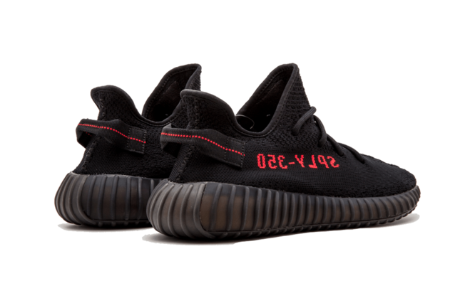 Iconic Yeezy Boost 350 V2 Bred Core Black Red Sneakers for Men - Original, On Sale