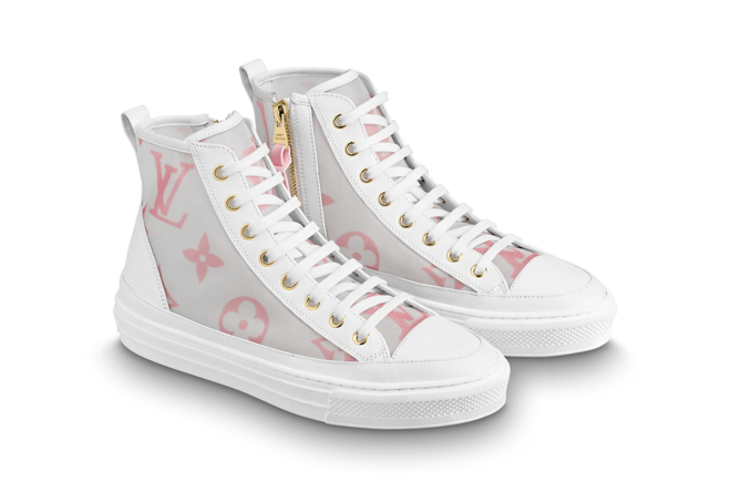 Authentic Louis Vuitton Men's Stellar Sneaker Boot Pink