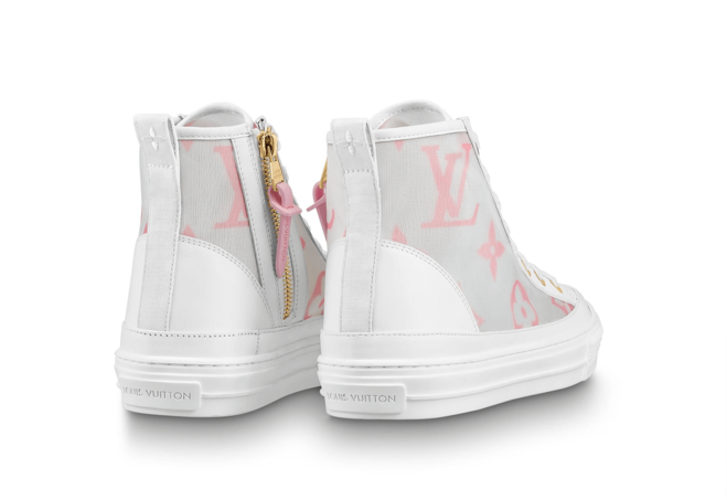 Get the New Louis Vuitton Stellar Sneaker Boot Pink for Women