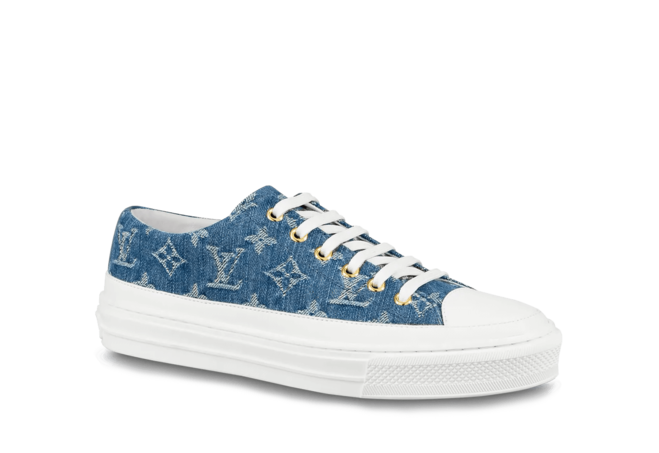 Buy Women's Louis Vuitton Stellar Sneaker Monogram Denim Bleu Jeans Blue from the Outlet