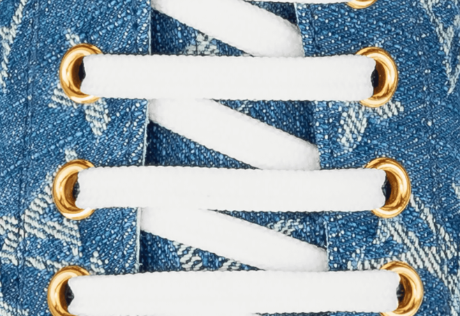Purchase the Women's Louis Vuitton Stellar Sneaker Monogram Denim Bleu Jeans Blue in Original Quality