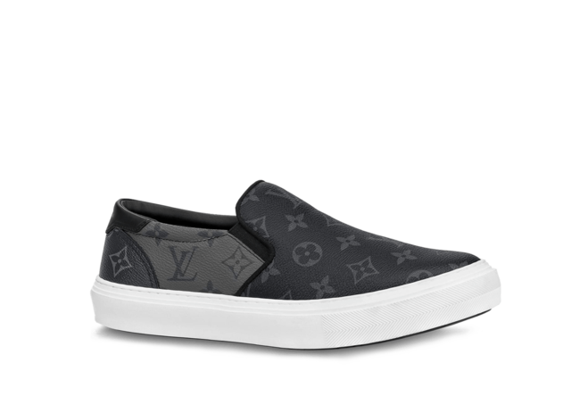 Buy Louis Vuitton Trocadero Slip On Black Monogram Eclipse Canvas Men's Outlet