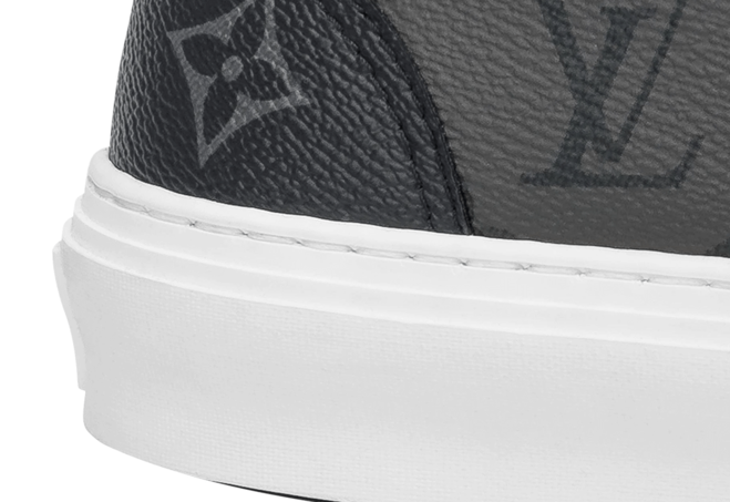 Outlet Offers On Louis Vuitton Trocadero Slip On Black Monogram Eclipse Canvas Men's