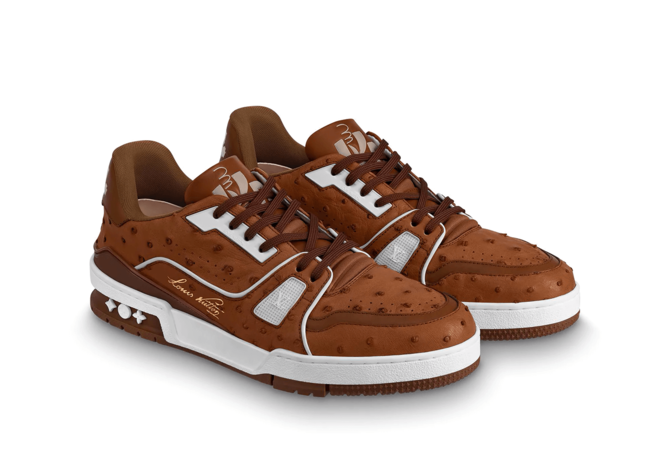 Louis Vuitton Trainer Sneaker Cognac Brown