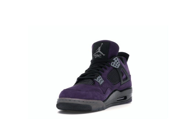 Original Jordan 4 Retro Travis Scott Purple Friends and Family for Men.