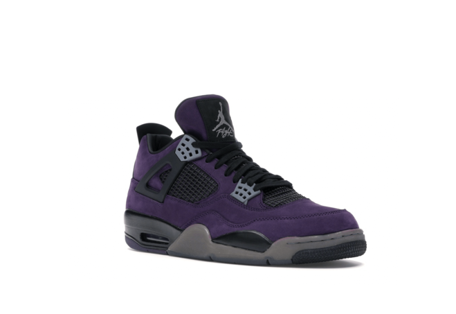 Experience the Original Women's Jordan 4 Retro Travis Scott Purple Friends and Family!