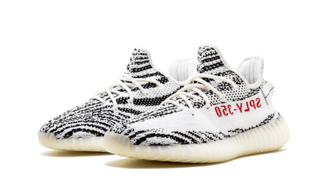 New and Stylish Red and White Yeezy Boost 350 V2 Zebra for Women