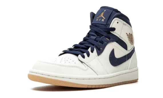 Air Jordan 1 Mid Jeter - Sail/Bronze-College Navy