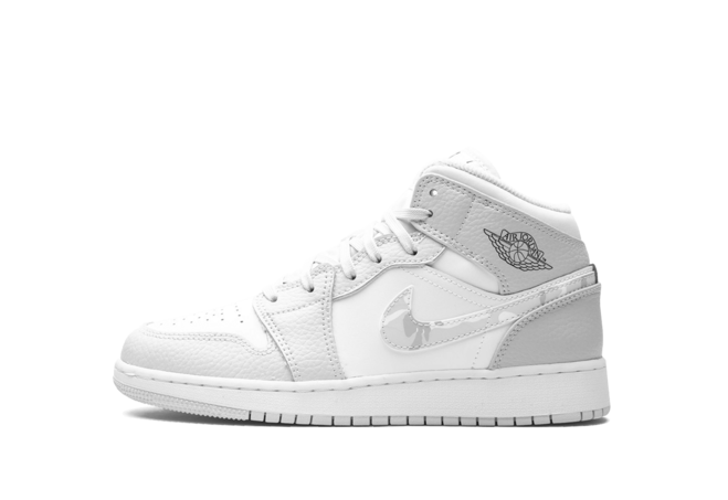 Buy Original Air Jordan 1 Mid SE GS - Grey Camo Swoosh for Women