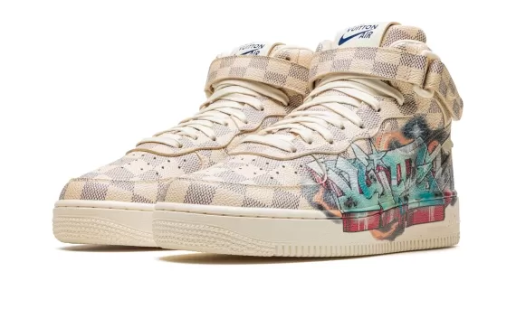 Nike Louis Vuitton Air Force 1 Mid Virgil Abloh - Graffiti