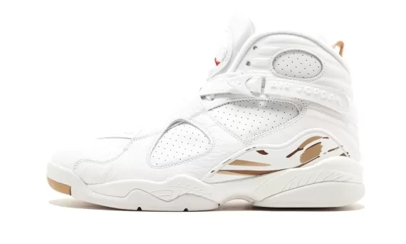 AIR Jordan 8 Retro OVO - White Blur-Metallic Gold