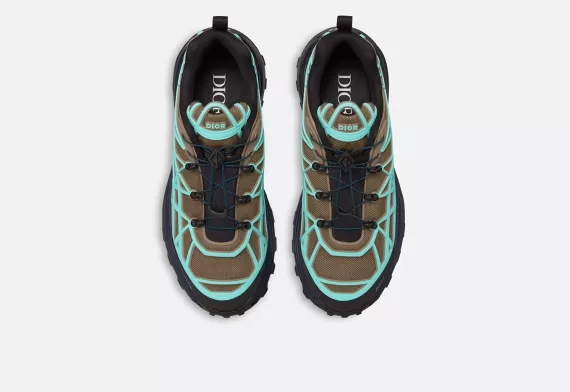 B31 Runner Sneaker - Khaki and Turquoise