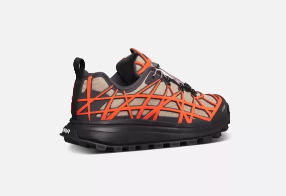 B31 Runner Sneaker - Warped Cannage Motif Beige/Orange