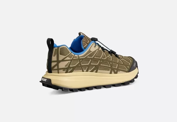 B31 Runner Sneaker - Warped Cannage Motif Brown/Khaki