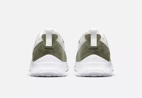 B25 Runner Sneaker Olive and White