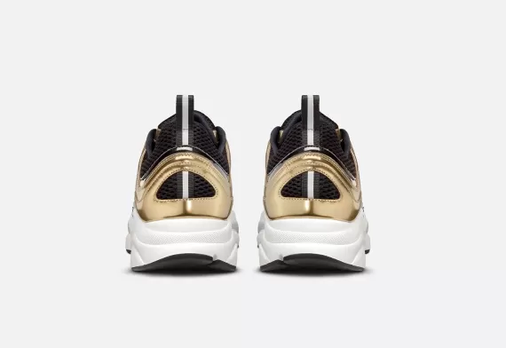 B22 Sneaker White and Black with Gold-Tone