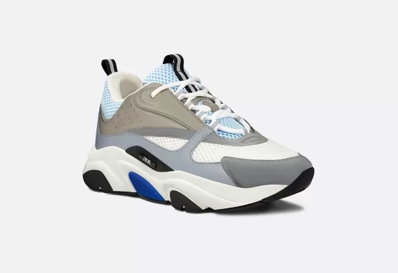 B22 Sneaker - White and Blue, Gray