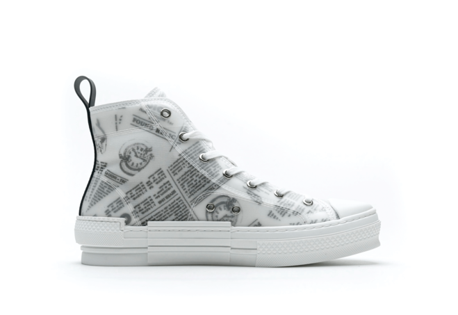 Find the Dior B23 High Newsprint White Black for Men at Outlet Stores - Buy Now.