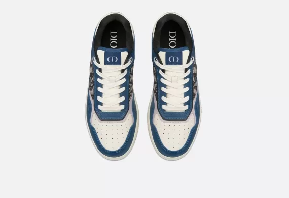 B27 Low-Top Sneaker - Blue/Cream and Beige/Black