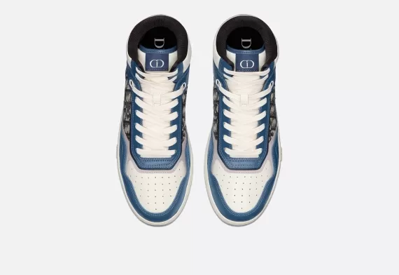 B27 High-Top Sneaker - Blue/Cream and Beige/Black