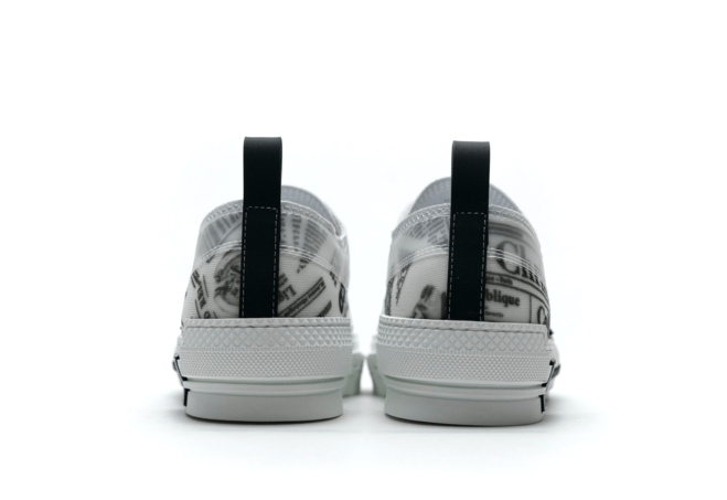 Stylish Daniel Arsham x Dior B23 Low Newsprint Black White for Women