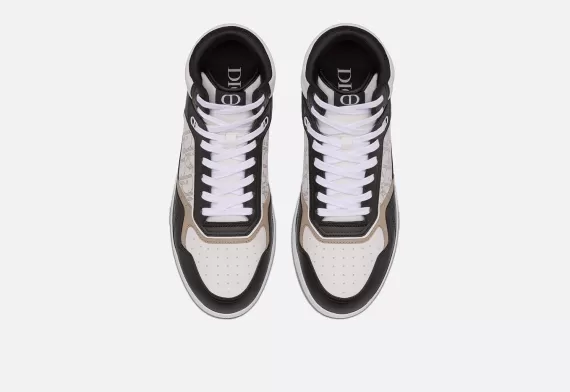 B27 High-Top Sneaker Black, White and Beige