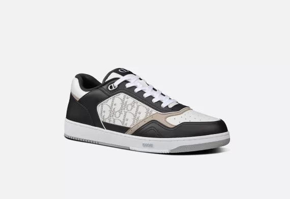 B27 Low-Top Sneaker Black, White and Beige