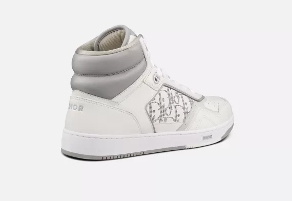 B27 High-Top Sneaker White and Gray