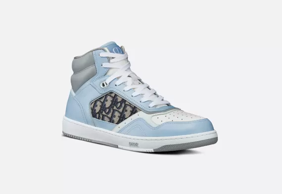 B27 High-Top Sneaker - Light Blue, White and Gray